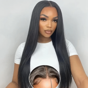 Perruque Lace Front Cheveux Raides 150% Densité