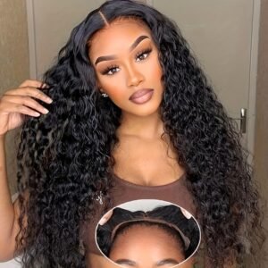 Perruque Sans Colle en Cheveux Humains HD 4x4 – Pré-Coupée, Ondulée, Facile à Porter
