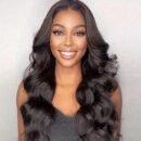 Perruque Body Wave 13x4 Transparente – Cheveux Humains Femme Noire