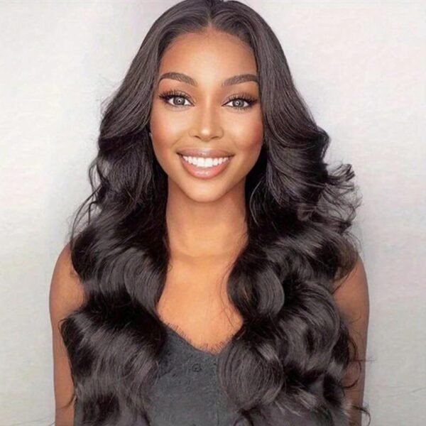 Perruque Body Wave 13x4 Transparente – Cheveux Humains Femme Noire - Image 2